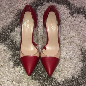 Red Aldo Pumps